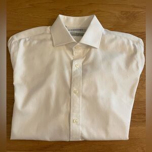 Twillory - White French Cuff Shirt - Non-Iron Cotton - 15.5 34/35 Tailored Fit